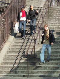 Montmartre steps or staircase near Sacr-Coeur